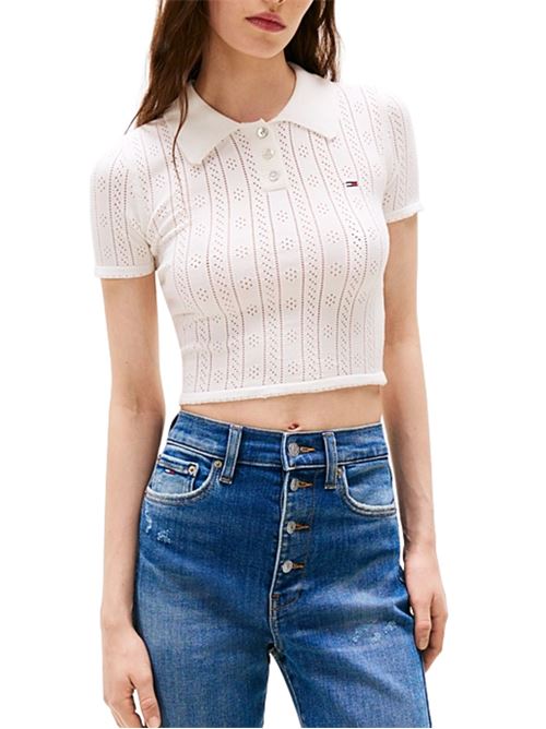 Polo in filo lavorata Tommy Jeans | DW0DW20965YBL